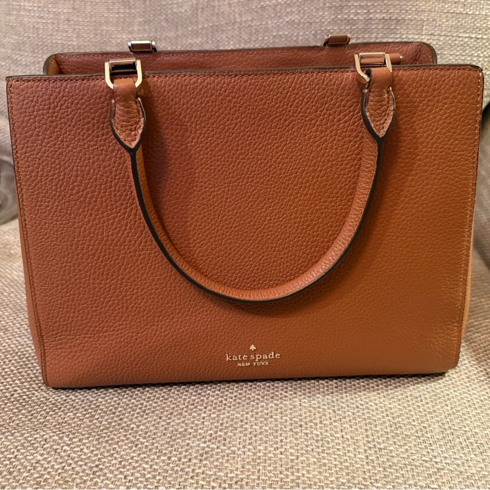 NWOT KATE SPADE - Ginger Bread Leather Satchel - Triple Compartment